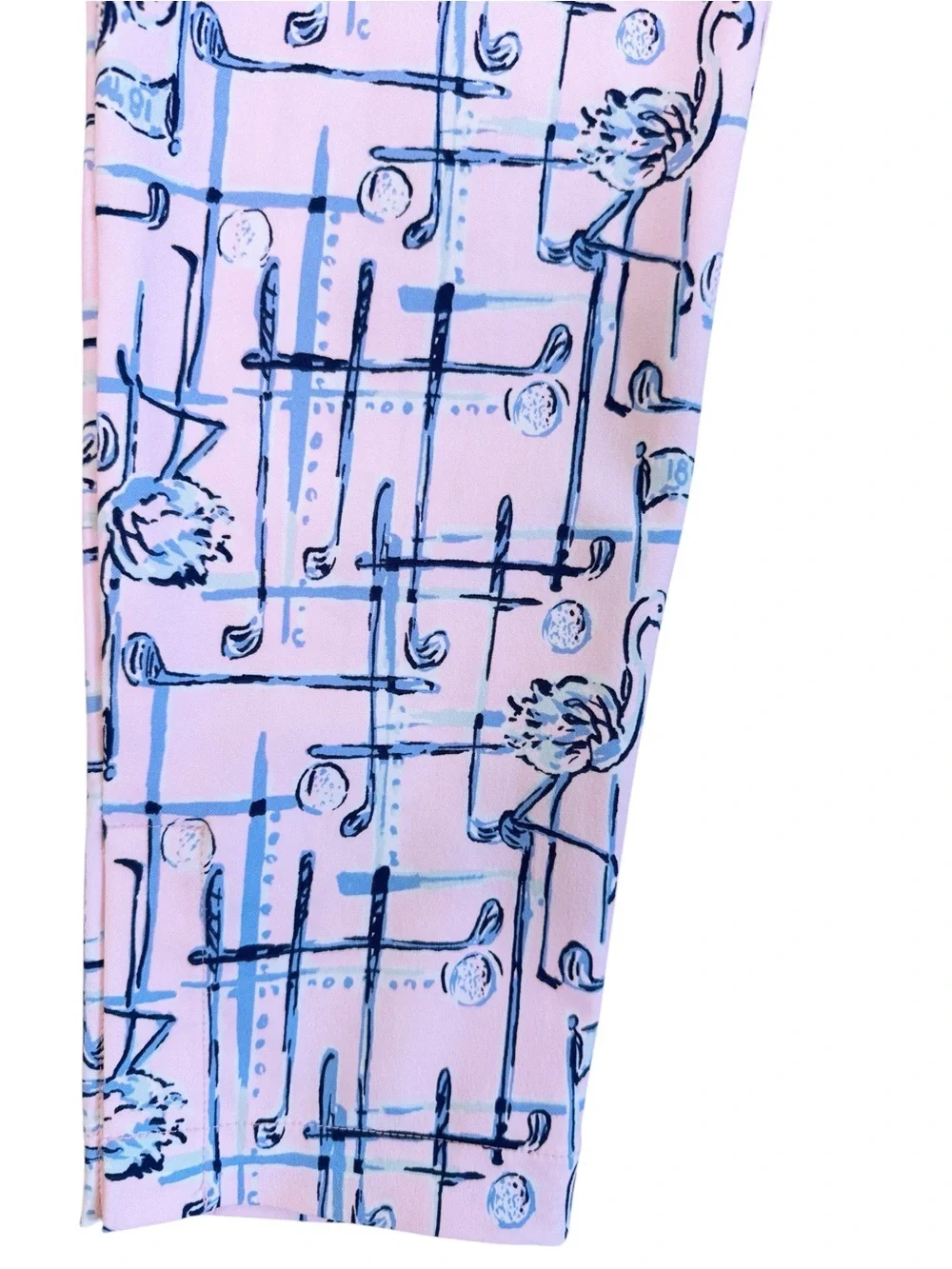 LILLY PULITZER Luxletic Corso Golf Pants Size 8 in Pink Tropical Tint - Picture 7 of 12